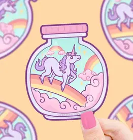Turtle Soup Vinyl Sticker: Magical Unicorn Jar