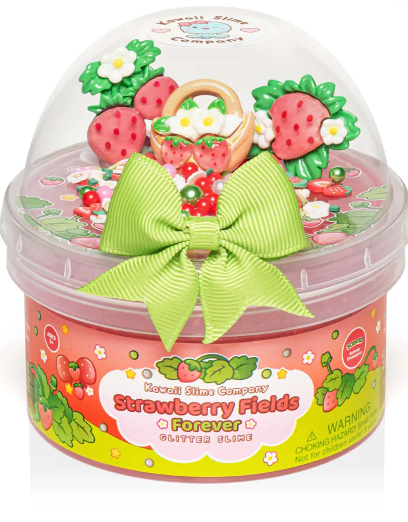 Kawaii Slime Company Strawberry Fields Forever Glitter Slime