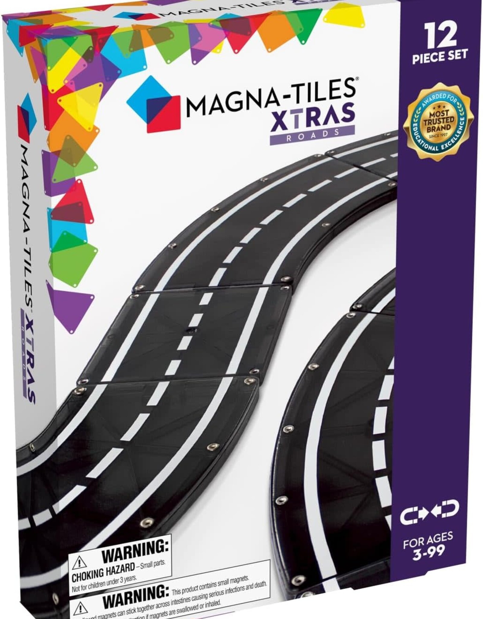 Magna-Tiles Magna-Tiles: XTRAS Roads 12-Piece Set