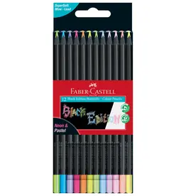 Faber-Castell Black Edition Color Pencils Neon +  Pastel