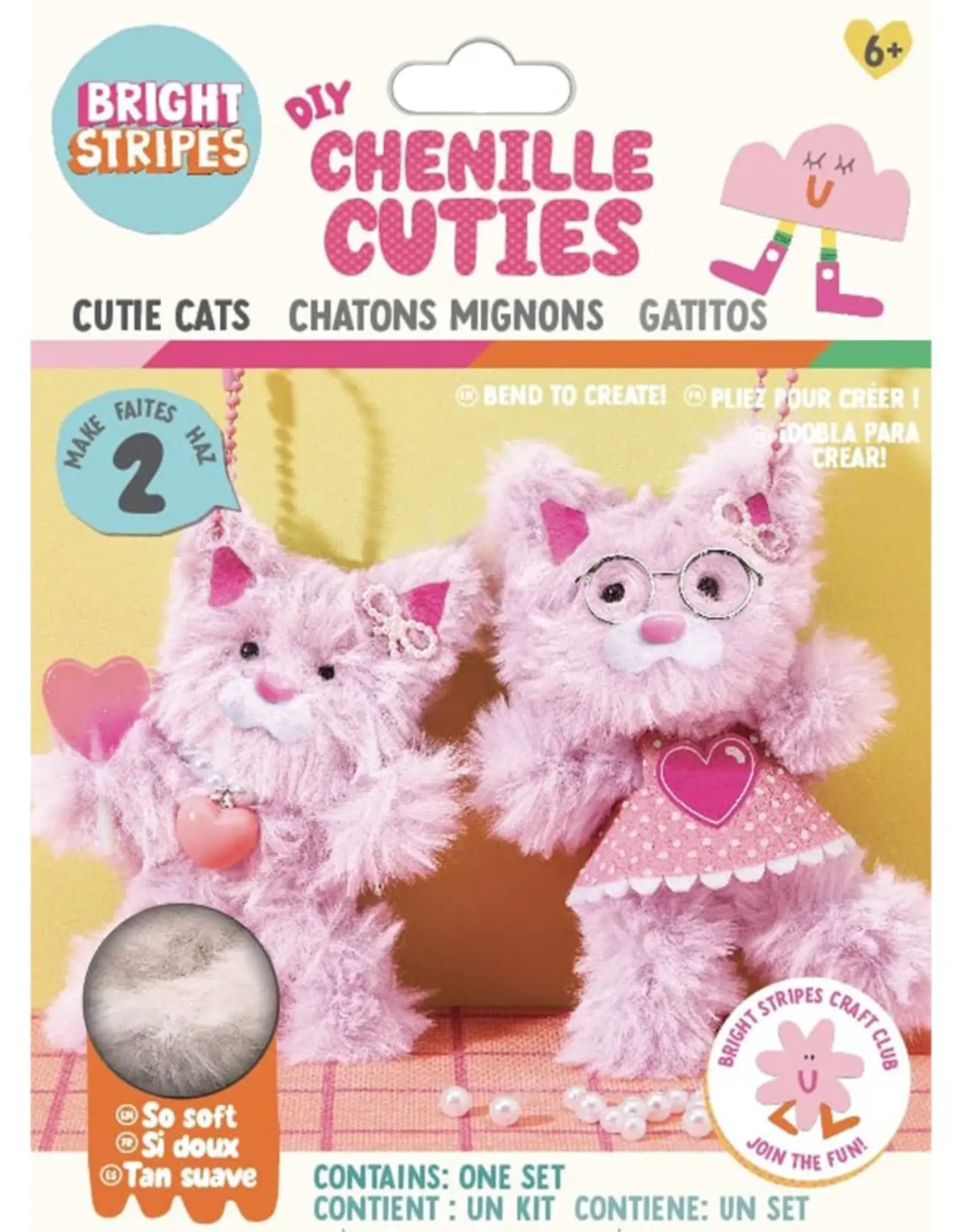 Bright Stripes DIY Chenille Cuties: Cutie Cats