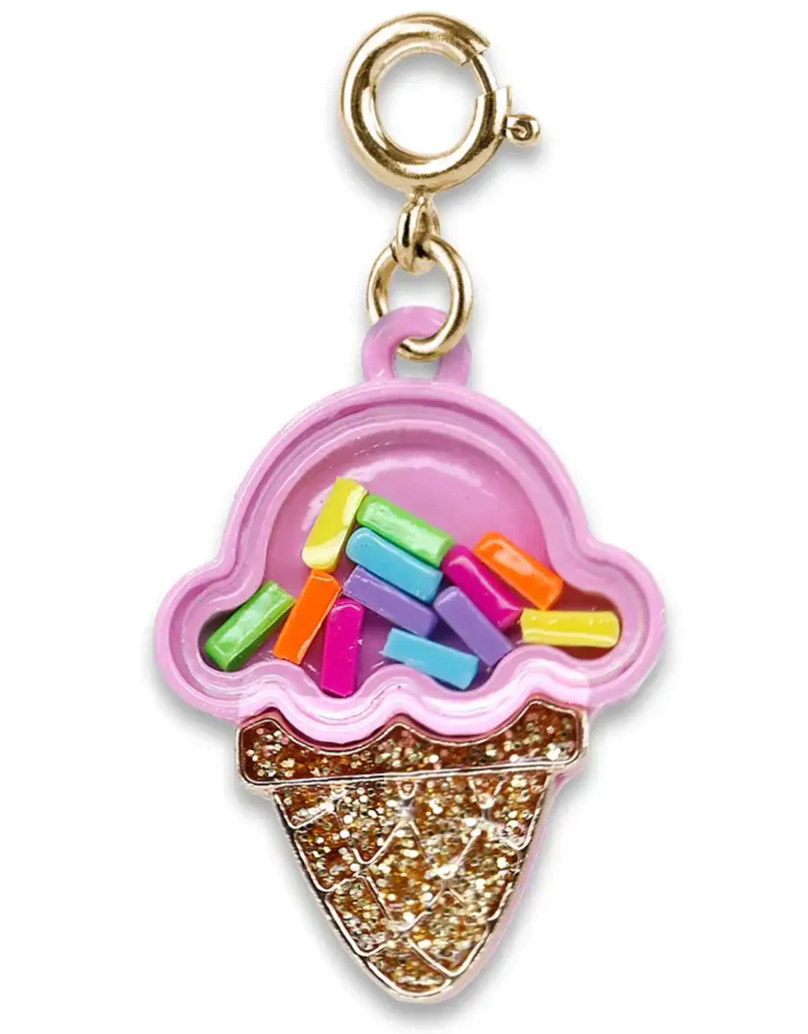 High IntenCity Charm It: Gold Ice Cream Cone Shaker Charm