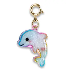 High IntenCity Charm It:  Gold Glitter Tie-Dye Dolphin Charm
