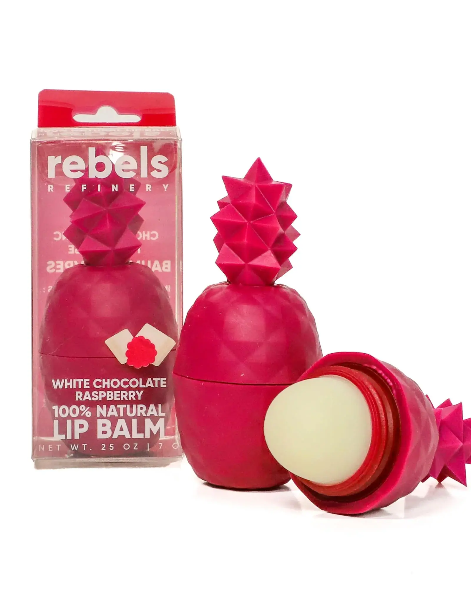 Rebels Refinery Fuchsia Pineapple Lip Balm: White  Choc Raspberry