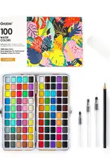 Grabie Watercolor Set Of 100 With  Brushes