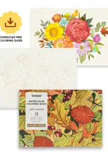 Grabie 15 Sheets 140LB Autumn- Themed Watercolor Coloring