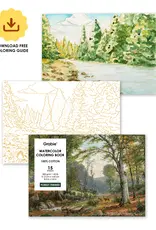 Grabie 15 Sheets 140LB Forest-Themed  Watercolor Coloring