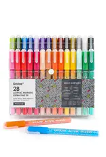 Grabie Extra Fine Tip Acrylic Paint  Marker Set Of 28