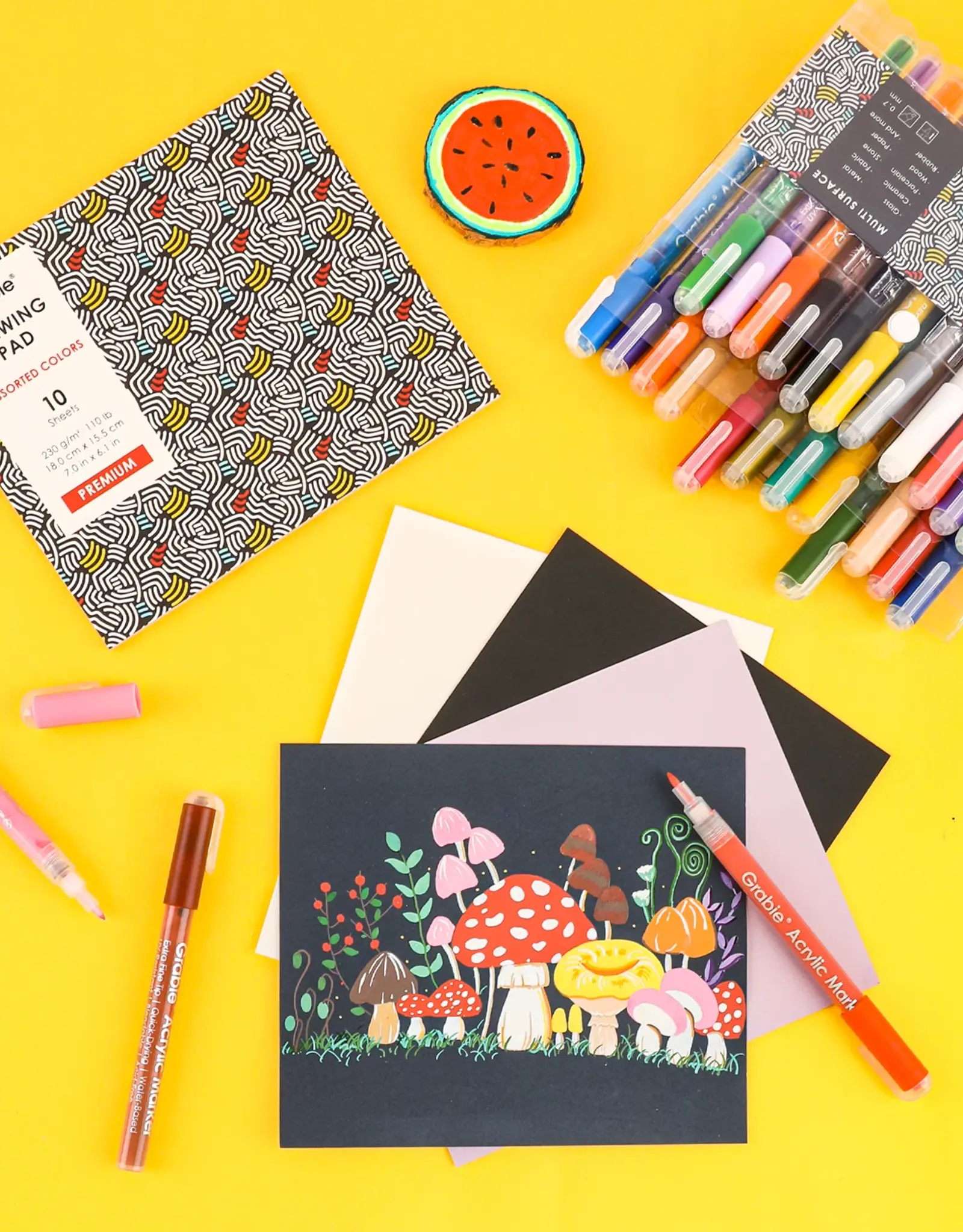 Grabie Extra Fine Tip Acrylic Paint  Marker Set Of 28