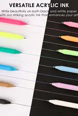 Grabie Retractable Colorflow Acrylic Gel  Pen Set Of 12