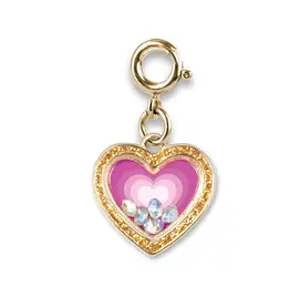 High IntenCity Charm It: Gold Heart Shaker Charm