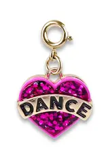 High IntenCity Charm It: Gold Glitter Dance Heart Charm