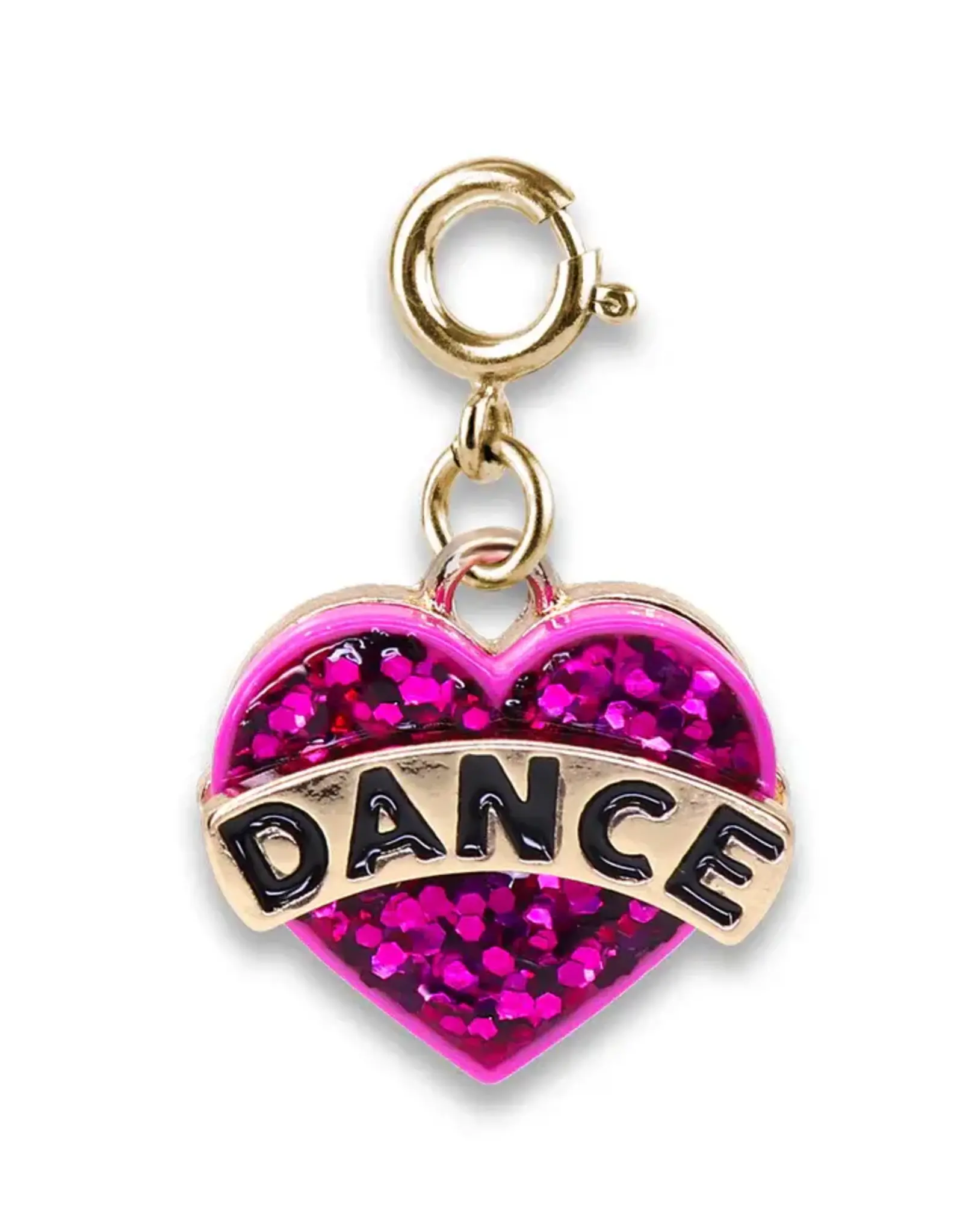 High IntenCity Charm It: Gold Glitter Dance Heart Charm