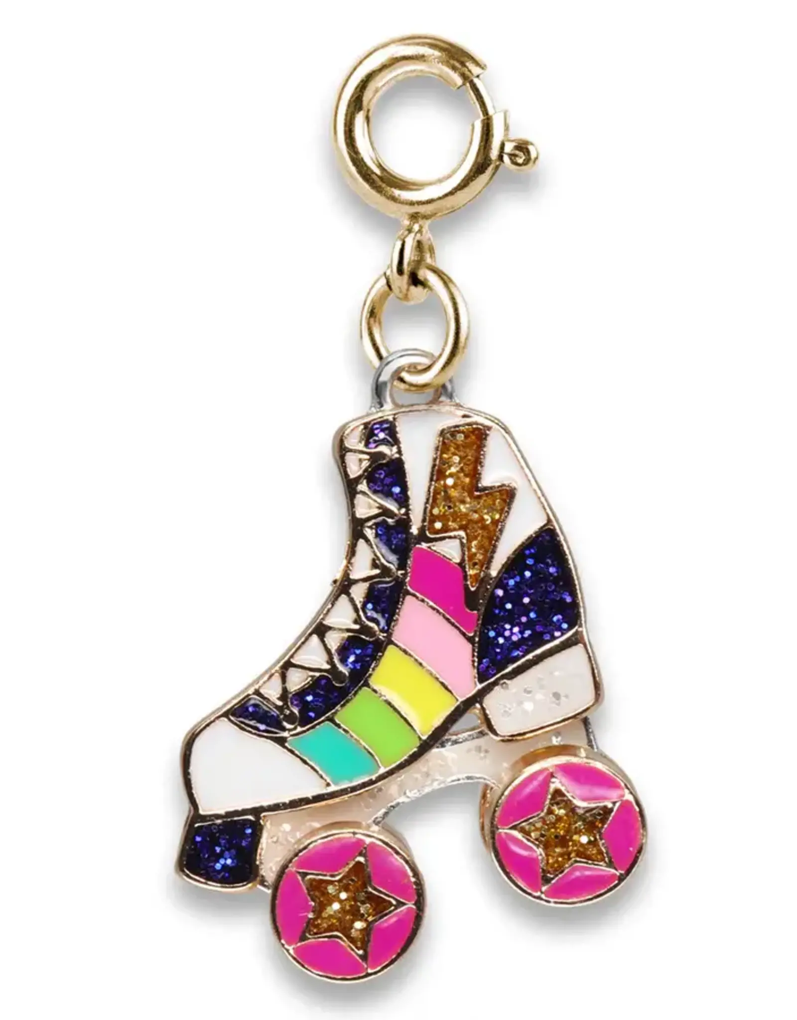 High IntenCity Charm It: Gold Rainbow Rollerskate Charm