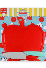Handstand Kitchen Apple Cutting Board & Knife Set