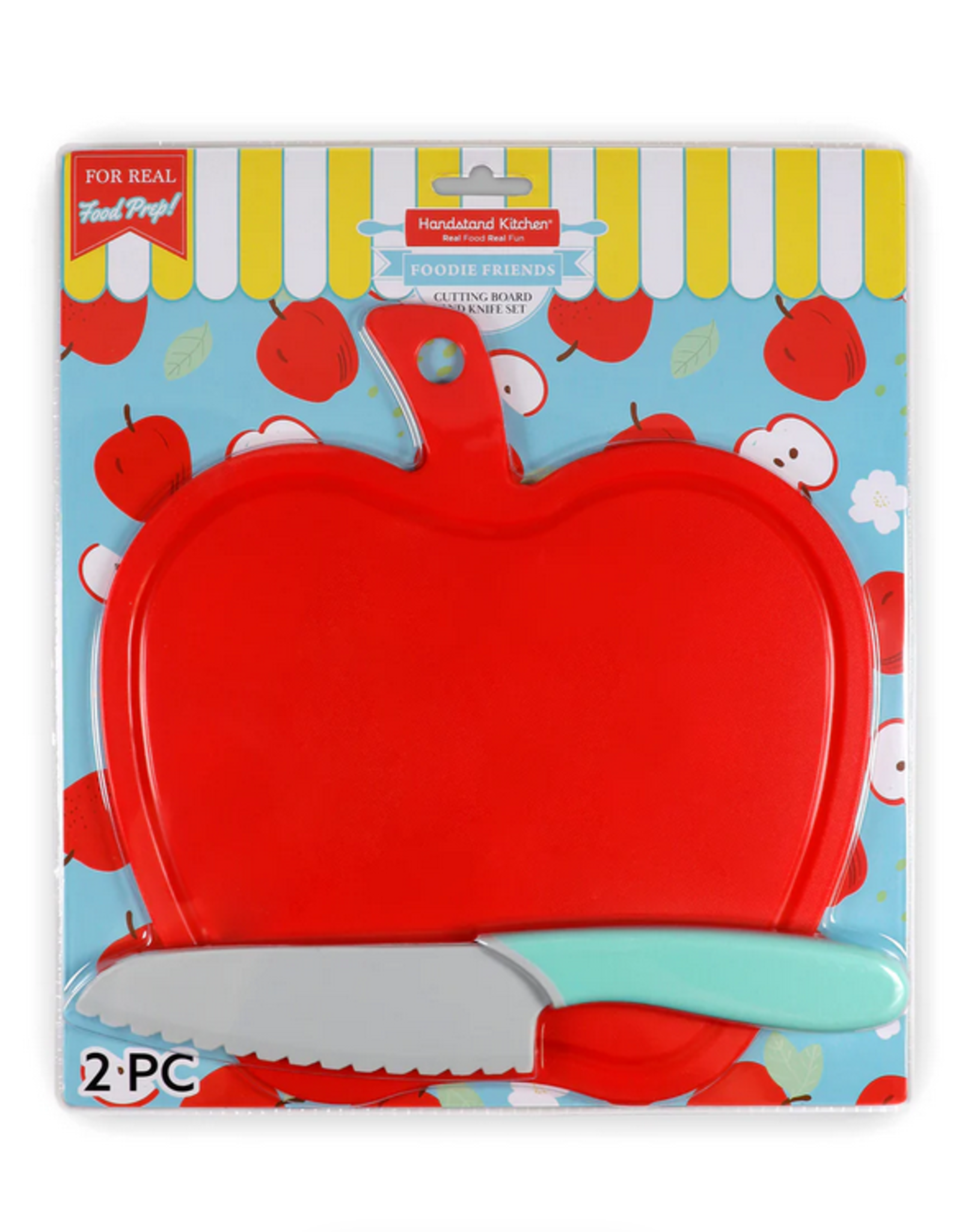 Handstand Kitchen Apple Cutting Board & Knife Set
