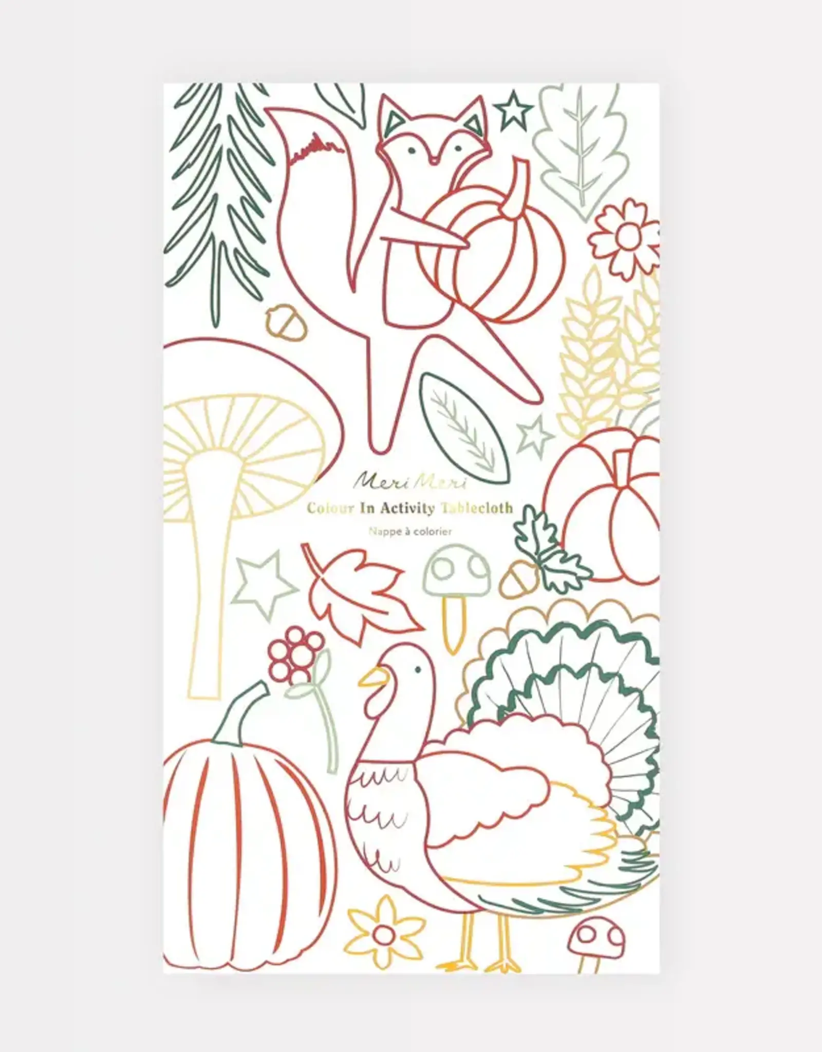 Meri Meri Thanksgiving Color In Activity  Tablecloth