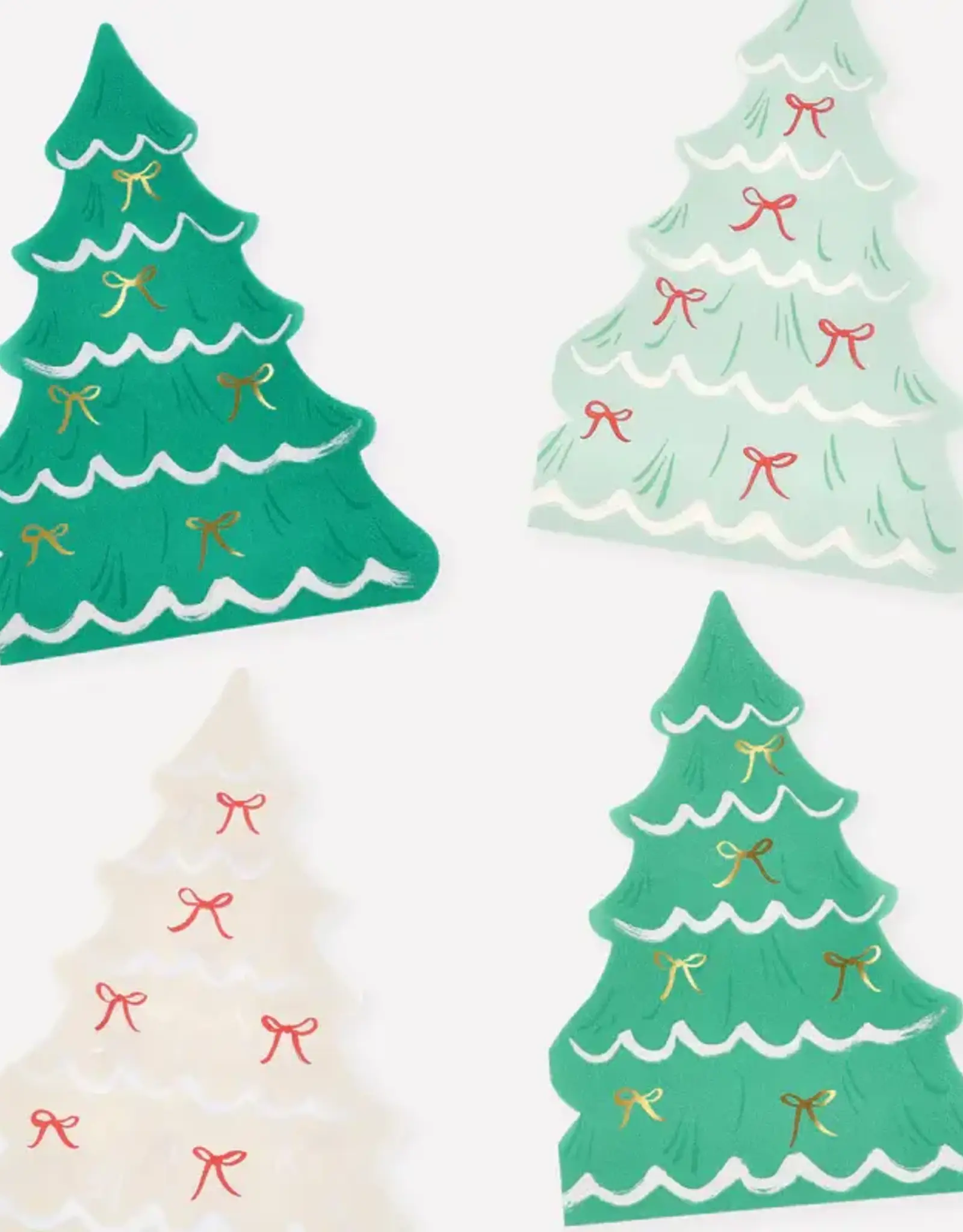 Meri Meri Christmas Tree With Bows Napkins
