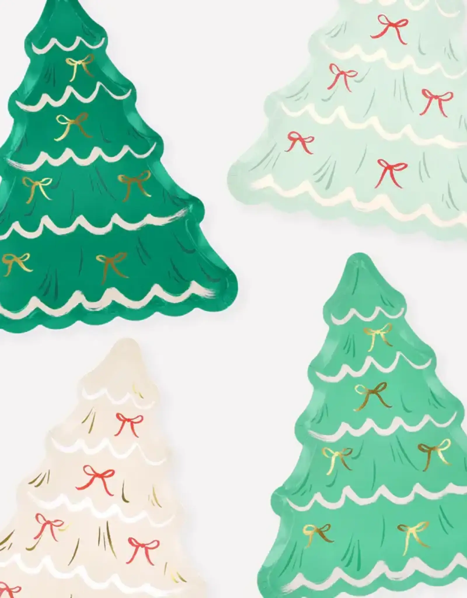 Meri Meri Christmas Tree With Bows Plates