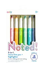 Ooly Noted!: 2-in-1 Micro Fine Tip Pen +  Highlighter