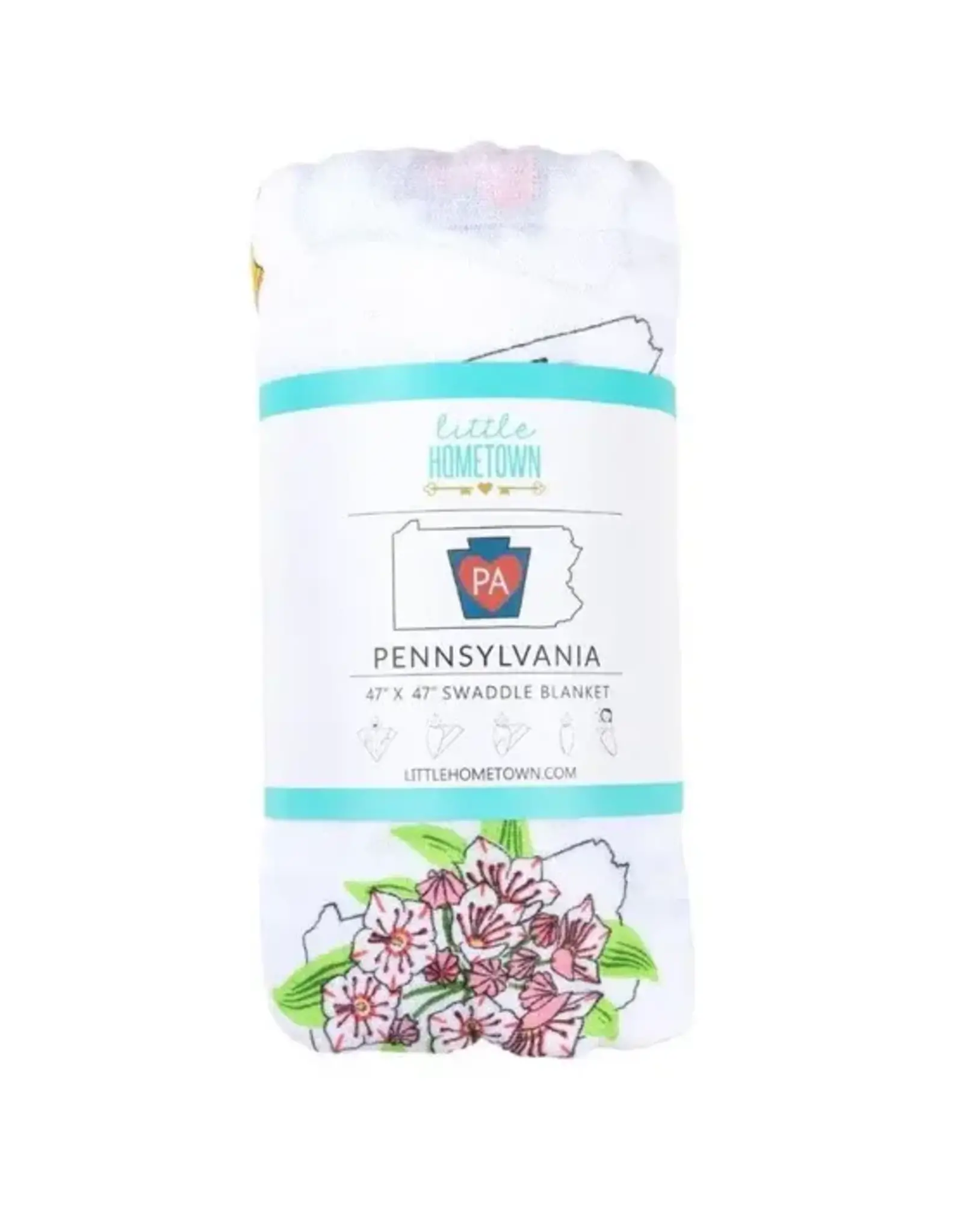 Little Hometown Pennsylvania Baby Swaddle Blanket