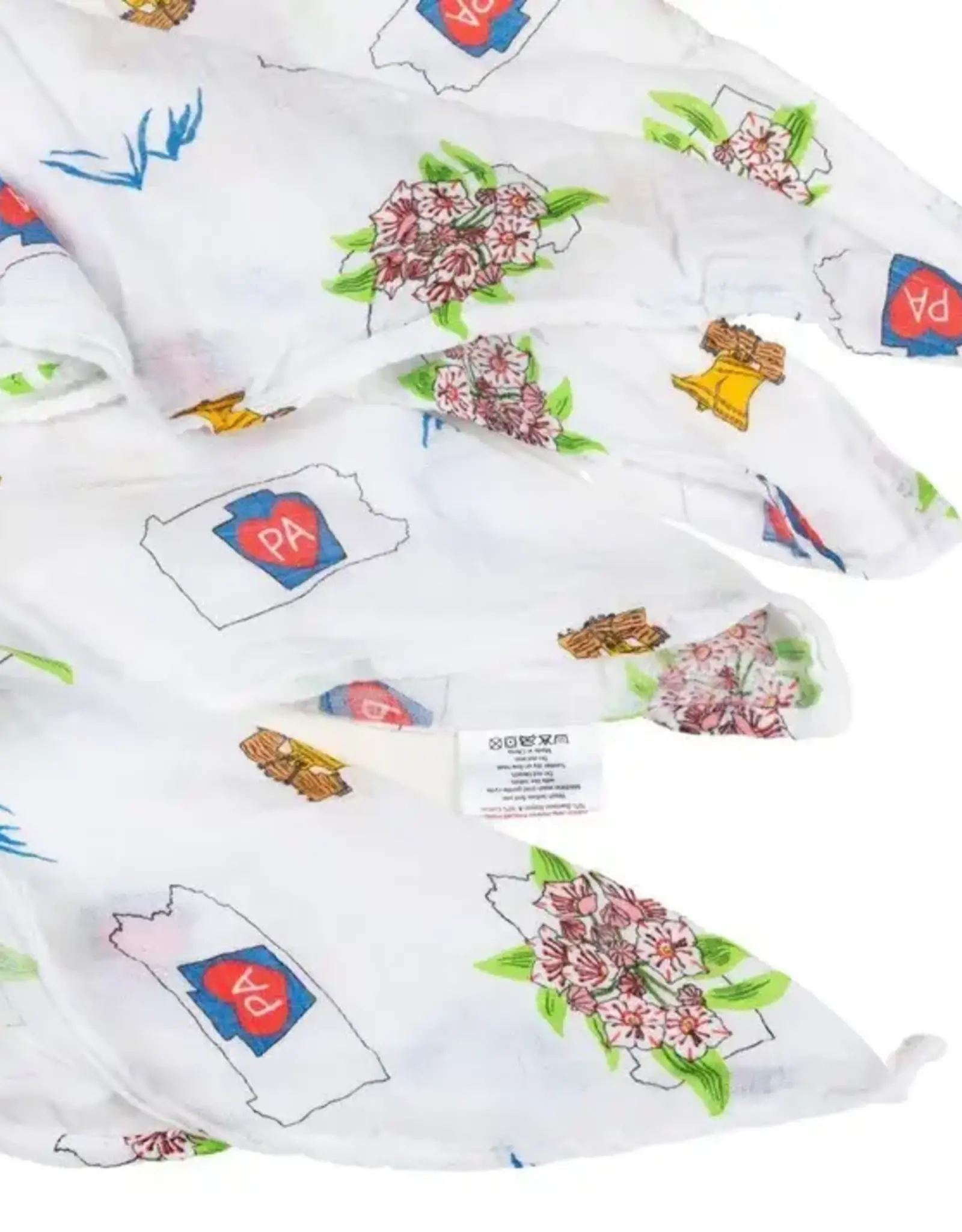 Little Hometown Pennsylvania Baby Swaddle Blanket