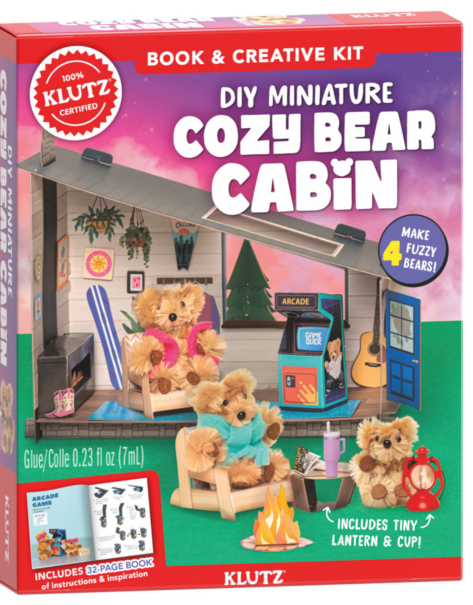 Klutz DIY Miniature Cozy Bear Cabin