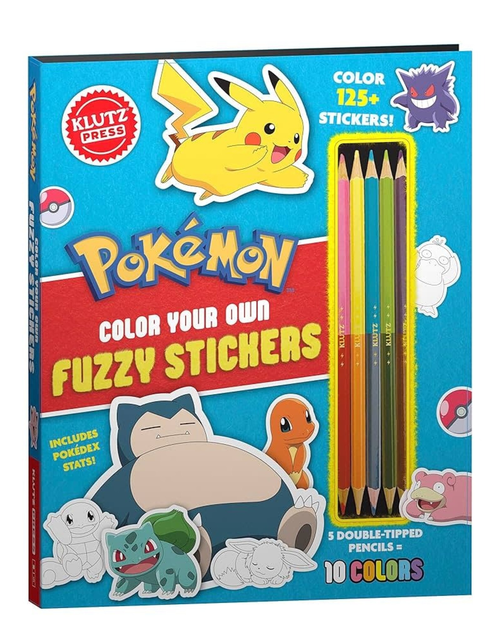 Klutz Pokemon Color Your Own Fuzzy Stickers
