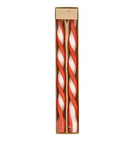 Meri Meri Red Stripe Twist Candles