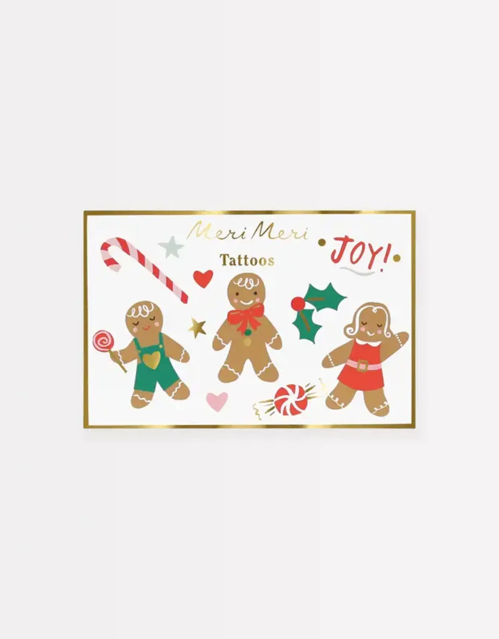 Meri Meri Gingerbread Temporary  Tattoos