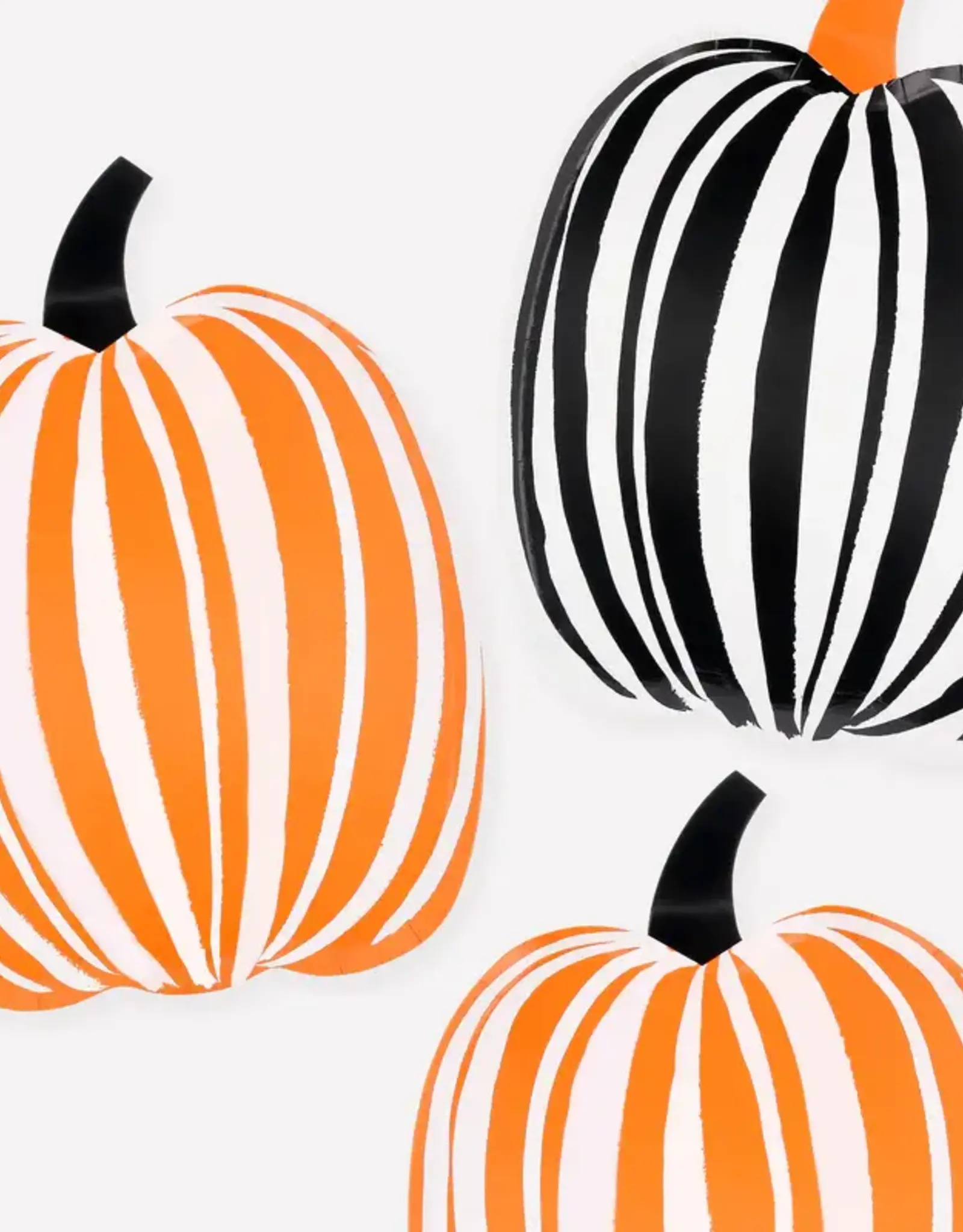 Meri Meri Stripe Pumpkin Plates