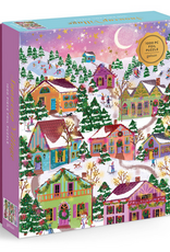 Chronicle Books 1000pc Puzzle: Foil Snowcap Village