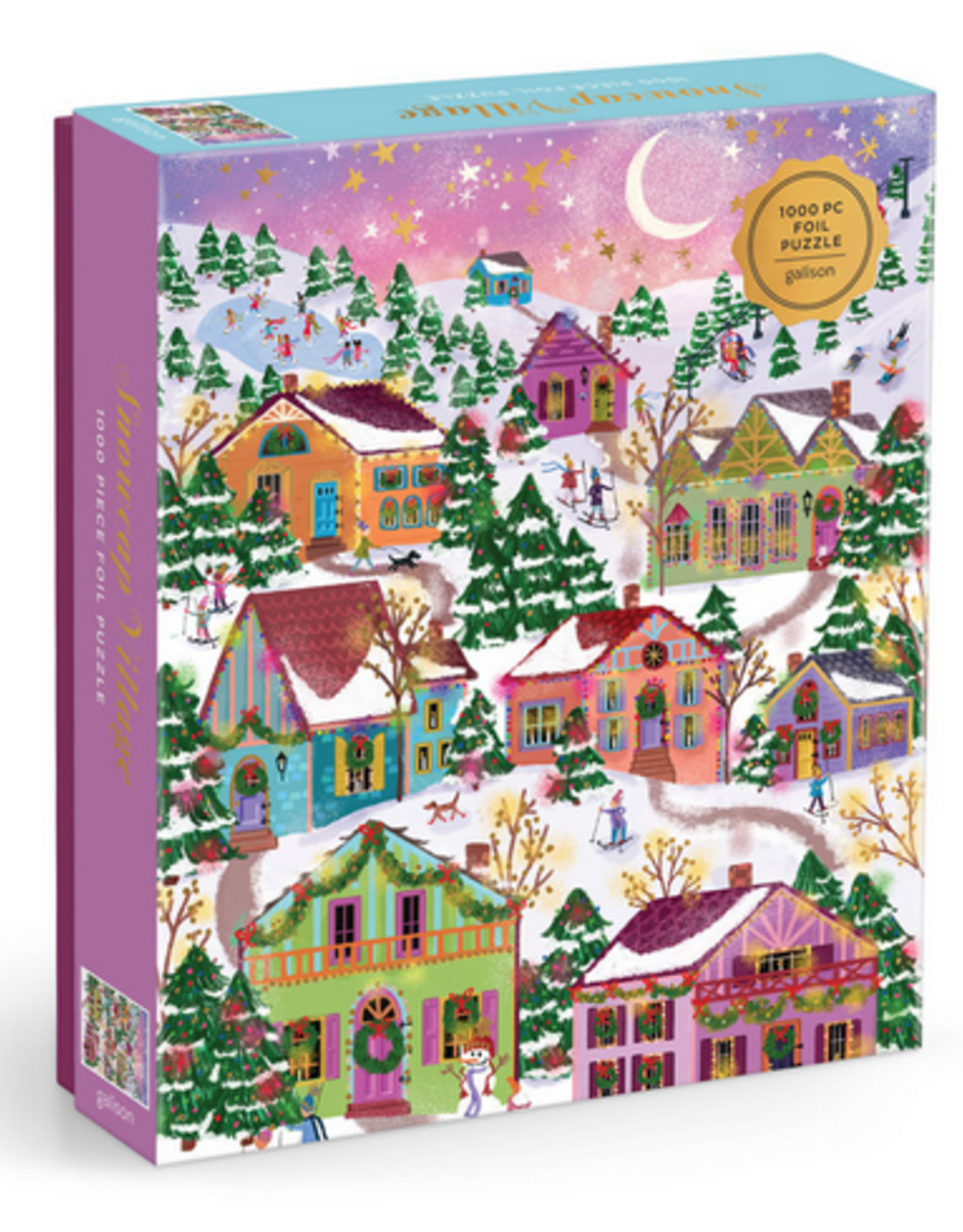 Chronicle Books 1000pc Puzzle: Foil Snowcap Village