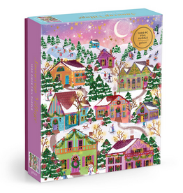Chronicle Books 1000pc Puzzle: Foil Snowcap Village