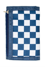 Zomi Gems Checkered Wallet: Blue