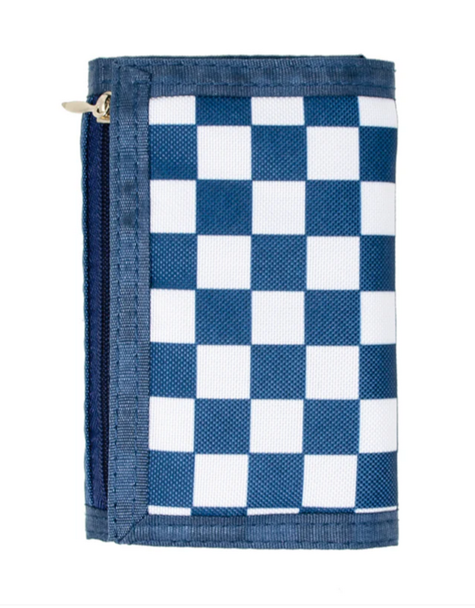 Zomi Gems Checkered Wallet: Blue