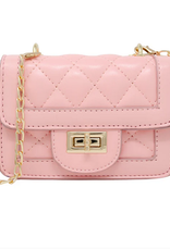 Zomi Gems Tiny Classic Quilted Mini Purse: Pink