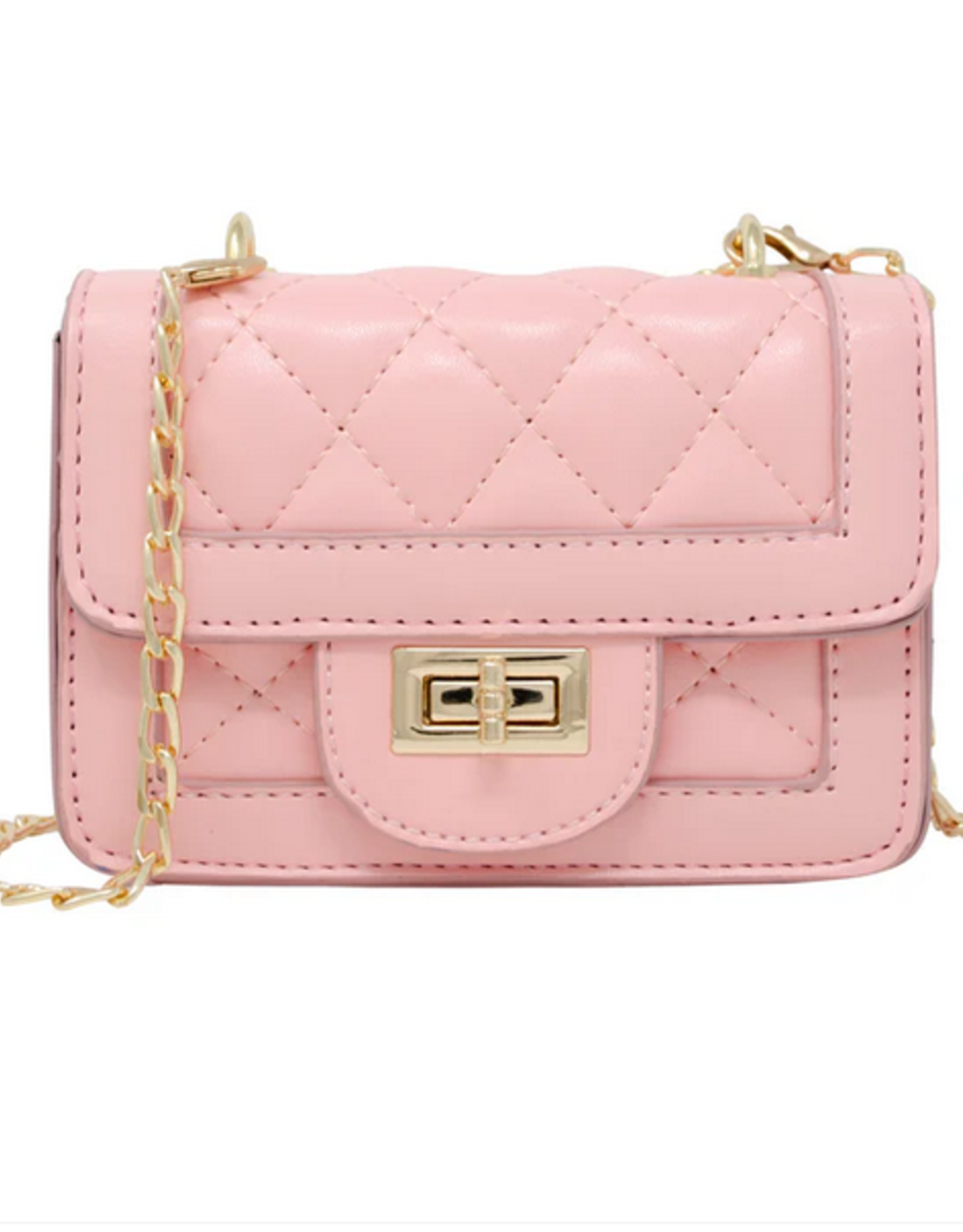 Zomi Gems Tiny Classic Quilted Mini Purse: Pink