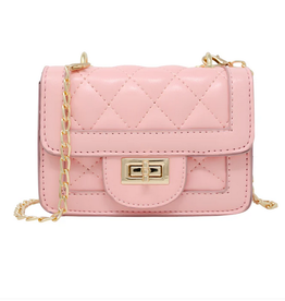 Zomi Gems Tiny Classic Quilted Mini Purse: Pink