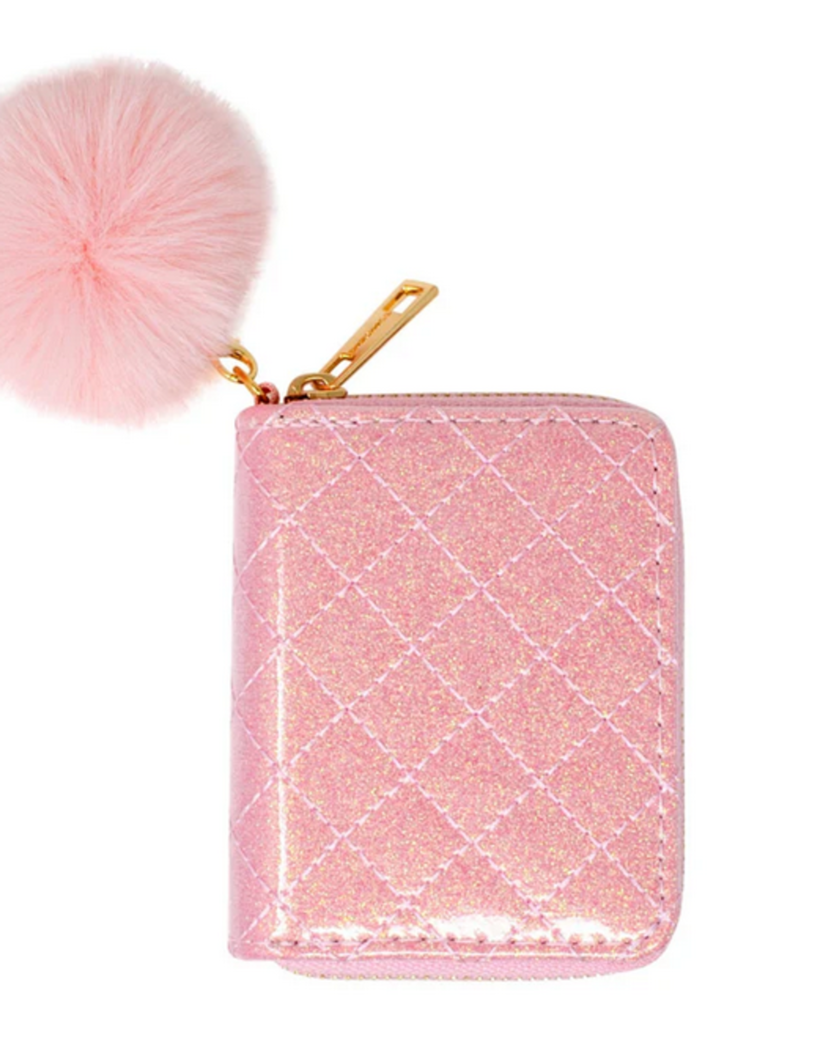 Zomi Gems Sparkle Quilted Wallet: Pink Lemonade