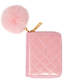 Zomi Gems Sparkle Quilted Wallet: Pink Lemonade