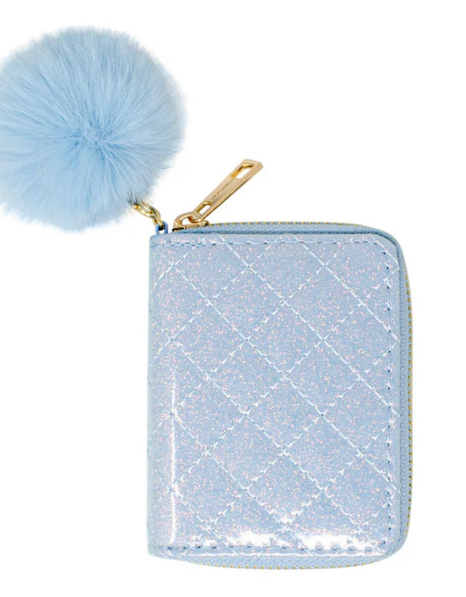Zomi Gems Sparkle Quilted Wallet: Sky Blue