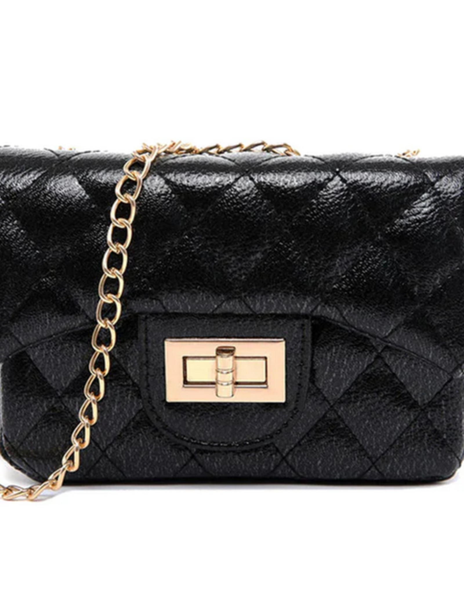 Zomi Gems Metallic Classic Mini Purse - Black