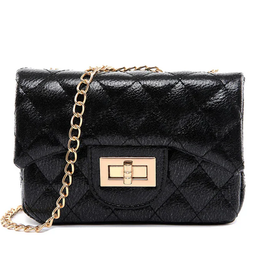 Zomi Gems Metallic Classic Mini Purse - Black