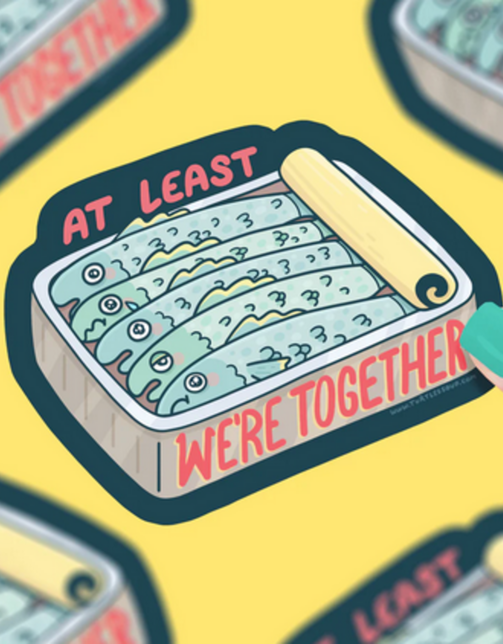 Turtle Soup Vinyl Sticker: Sardines At Least We're Together