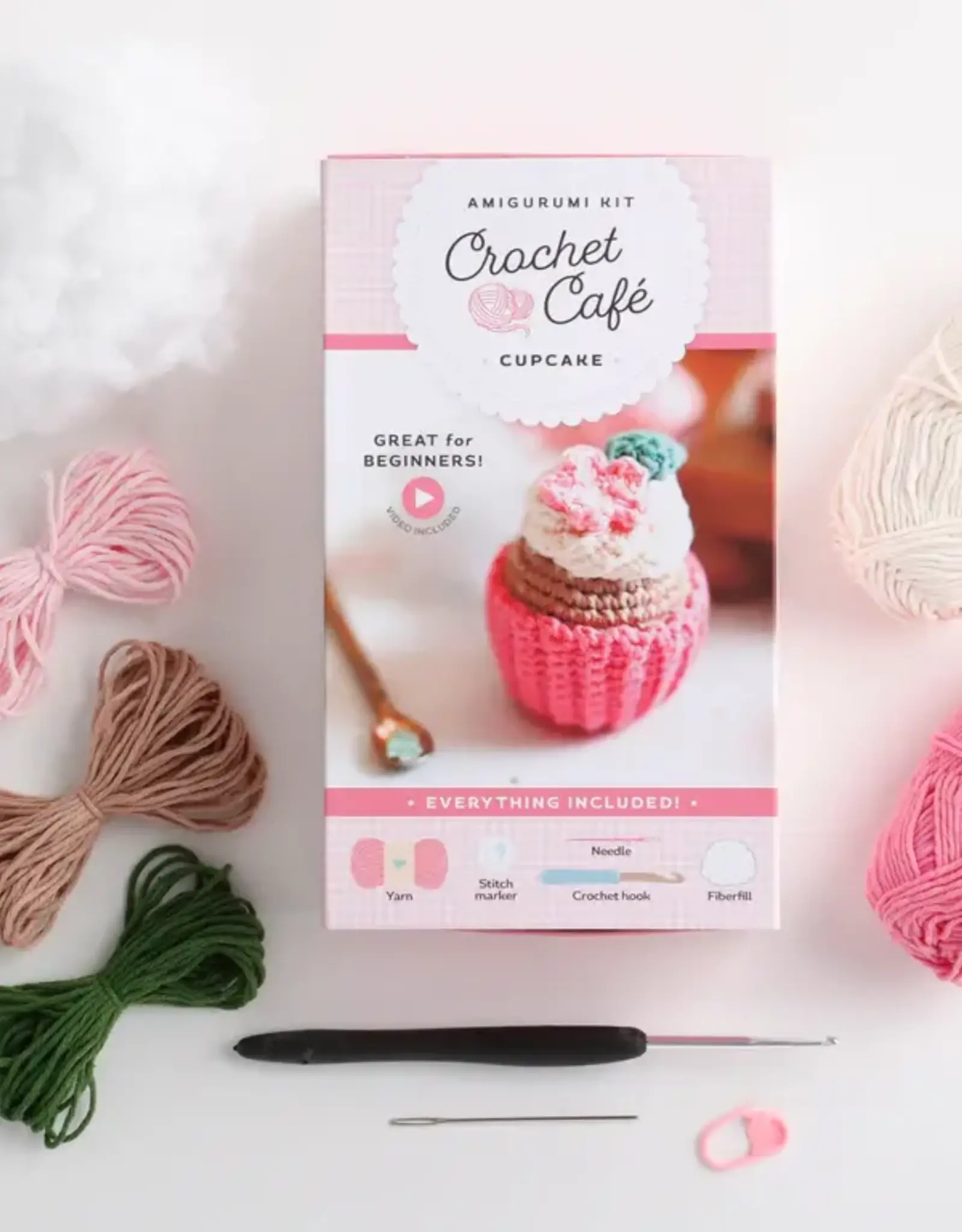 Schiffer Publishing Crochet Cafe Amigurumi Kit Cupcake