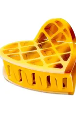 Jenny Lemons Midi Hair Claw Clip: Waffle Heart