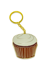 Jenny Lemons Enamel Keychain: Red Velvet Cupcake