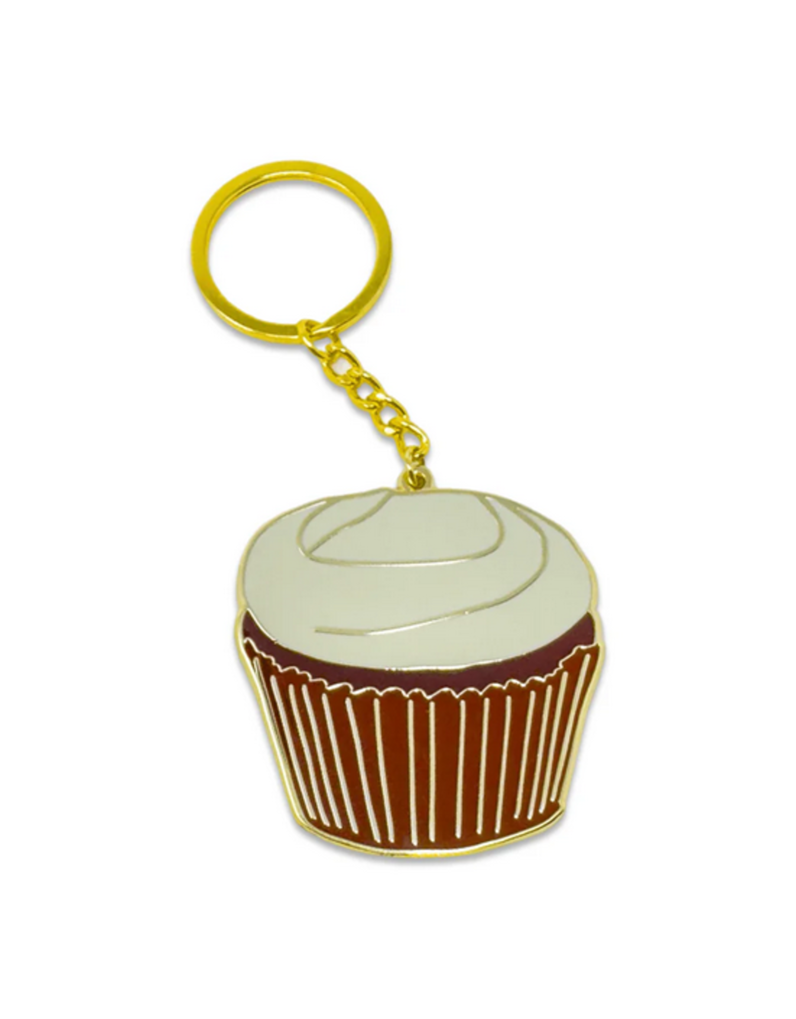 Jenny Lemons Enamel Keychain: Red Velvet Cupcake