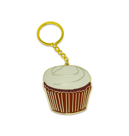 Jenny Lemons Enamel Keychain: Red Velvet Cupcake